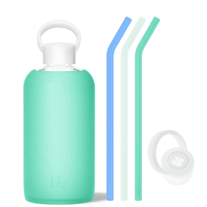 bkr straw kit för vattenflaska silikon sugrör set och flasklock för sugrör