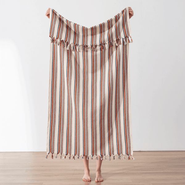 Klassisk hamamhandduk i randig design snabbtorkande