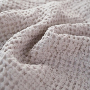Våfflat badlakan 140x70cm linnemix - Powder - Joi Living