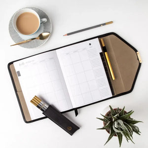 chic planeringskalender svart
