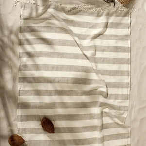 Badlakan linne - stripes mellan
