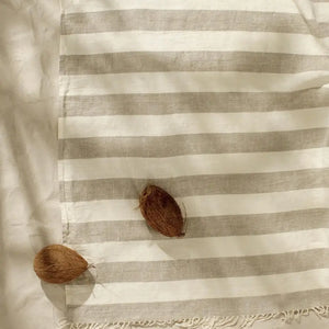Badlakan linne - stripes mellan