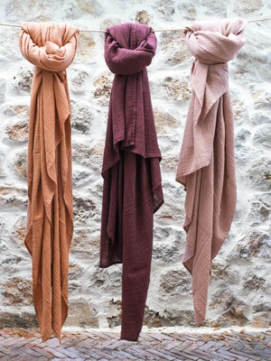 Muslin sängöverkast - Wine - Joi Living