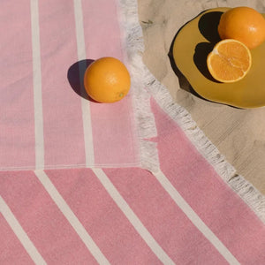 Belém badlakan frotté randig rosa - Joi Living