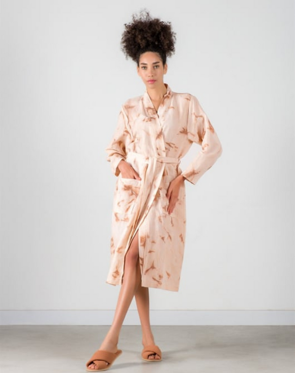 Laranja morgonrock kimono