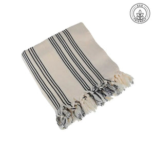 Cordoba randig hamam handduk beige - Joi Living