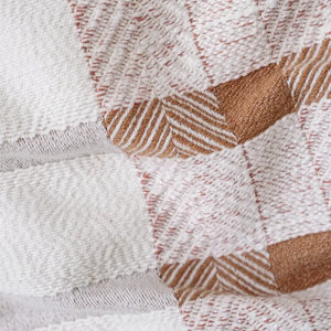 Boho stil inspirerad filt i naturfärger