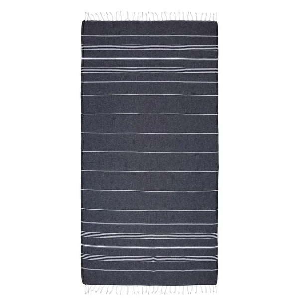 Joi Living - Stripe hamam handduk & strandlakan - Svart