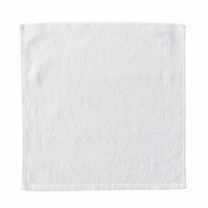 Vit ansiktshandduk 30x30cm ovanifrån - 100% bomull 450GSM tvättlapp