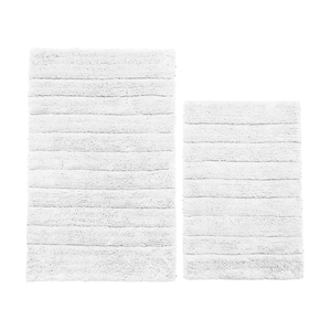 Vit badrumsmatta 2-pack i bomull