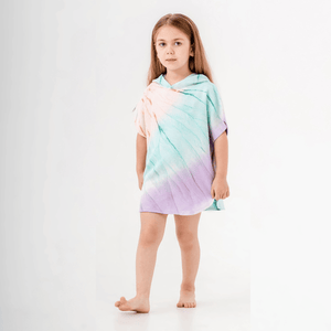 Supernova barnponcho tie dye ekologisk bomull