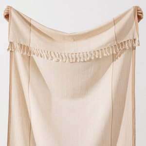 Cappuccino randig stor beige strandhandduk 170x90 cm