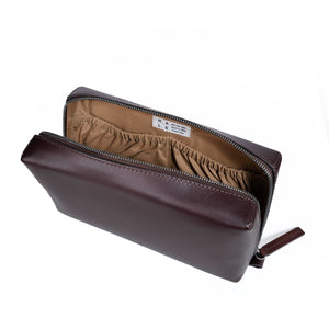 Insidan av Getterön necessär – återvunnet foder och innerfickor