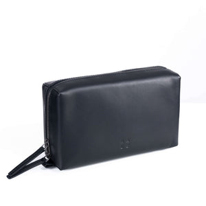 Getterön necessär i svart läder – klassisk reseväska i premiumkvalitet