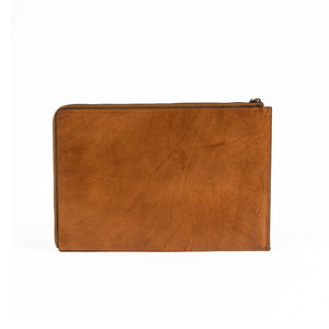 Grimmared laptopfodral 16" tum i brun narvläder baksidan