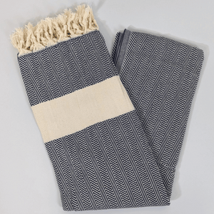 Joi Living - Diamond hamamhandduk - svart