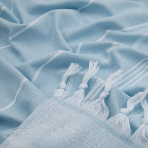 Hamamhandduk Souq semifrotté | strandlakan & badlakan blå