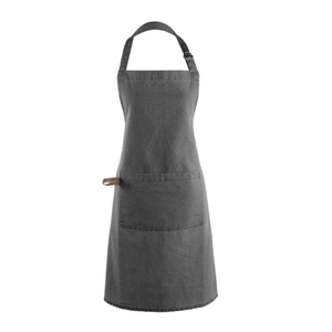 Köksförkläde i bomull – Charcoal (svart), vit bakgrund