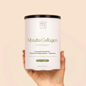Ceremoniell matcha pulver med kollagen och magnesium 300g i burk