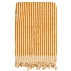 Mustard färgat lyxigt badlakan i frotté