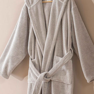 Pebble lyxig badrock i turkisk bomull beige - mjuk och elegant morgonrock