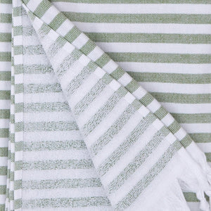 Närbild på gröna ränder och textur