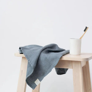 Set 3-pack våfflade linnehanddukar  - Blå - Joi Living