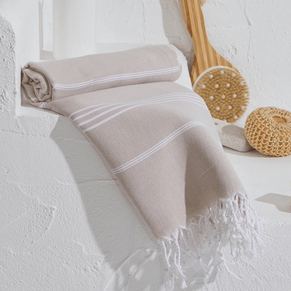 Stripe hamamhandduk & strandhandduk
Beige - Joi Living