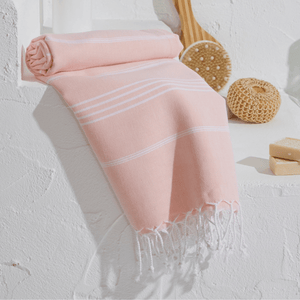 Stripe hamamhandduk & strandhandduk
Ljusrosa - Joi Living