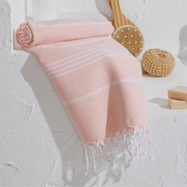 Stripe hamamhandduk & strandhandduk
Ljusrosa - Joi Living