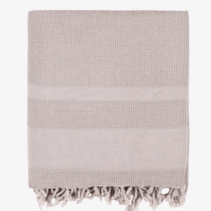 Våfflad hamam handduk beige - Joi Living