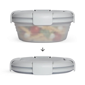 Stojo hopfällbar matlåda ljusgrå 36 oz stängd