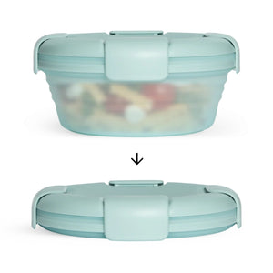 Stojo hopfällbar matlåda turkos 36 oz stängd