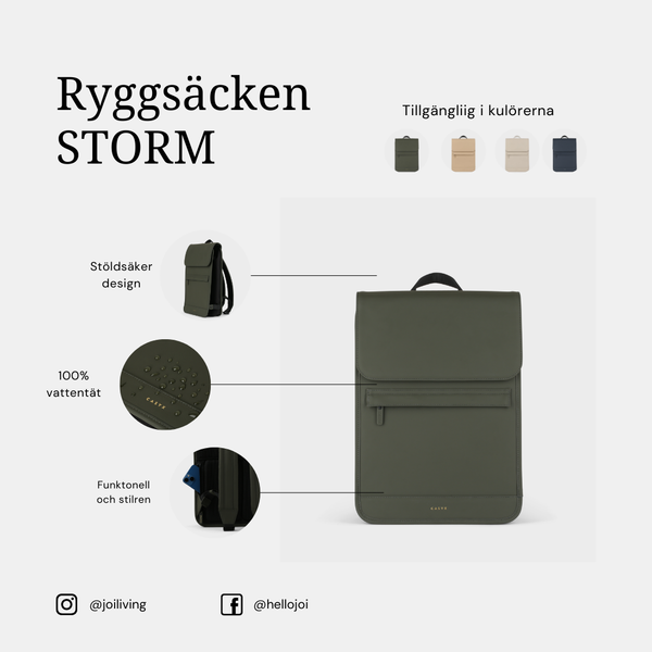 Storm ryggsäck - Rainforest Green - Joi Living