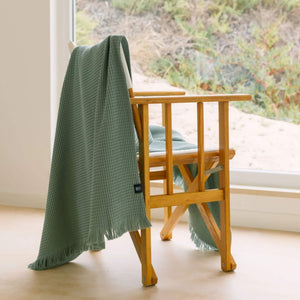 Grön våfflad badlakan - Santana