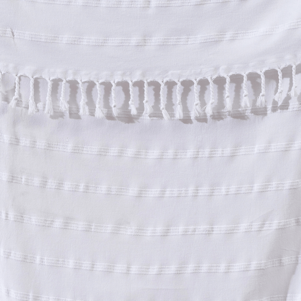 Vit hamam handduk detalj