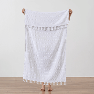 Vit strandhandduk snabbtorkande