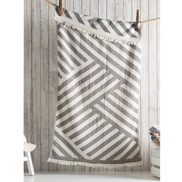 designer handduk hamam mörkgrå