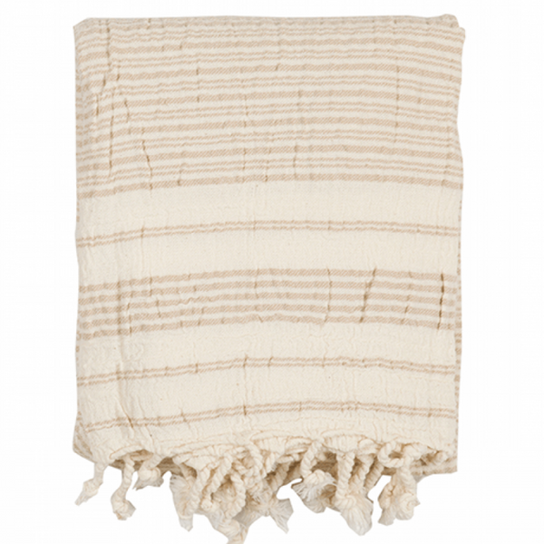 ljusbrun handvävd ekologisk hamam handduk 