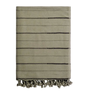 snygg trending pläd i bomull mörkgrön 