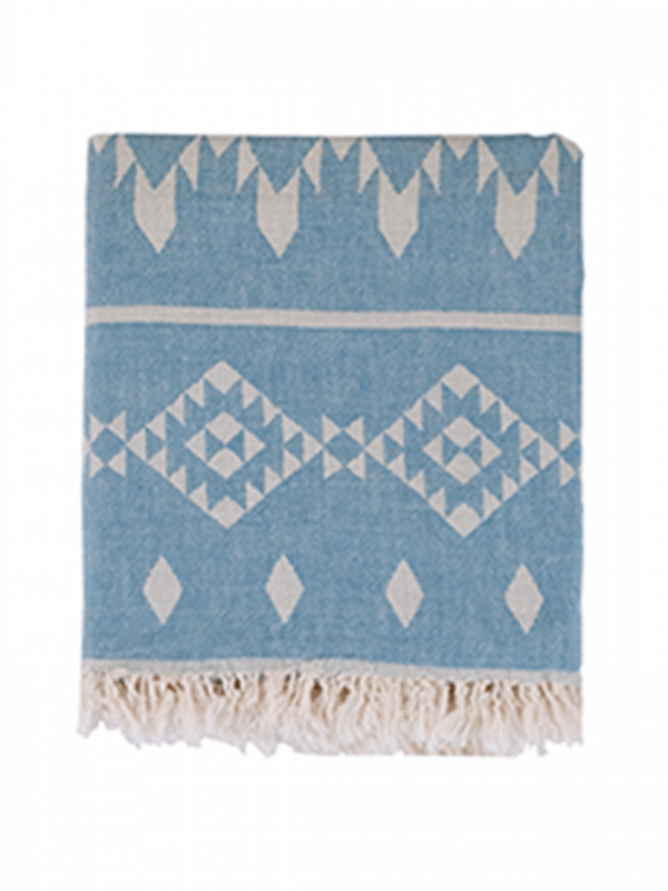 blå hamam handduk med mönster