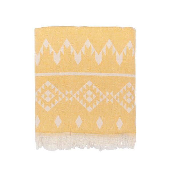 gul hamam handduk med mönster