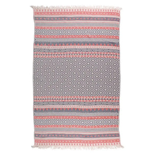 Lovely hamam handduk stor navy-red design 