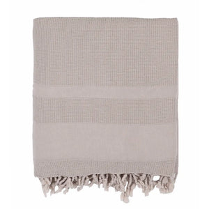 Våfflad hamam handduk beige - Joi Living