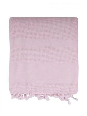 Våfflad hamam handduk rosa - Joi Living
