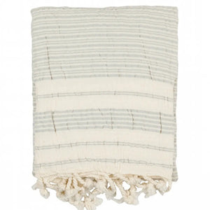 grå handvävd ekologisk hamam handduk 